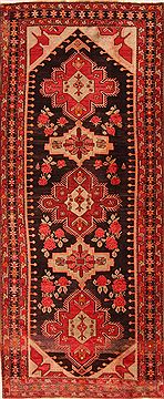 Karabakh Red Runner Hand Knotted 4'11" X 11'6"  Area Rug 100-26569