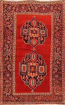 Armenian Kazak Red Rectangle 4x6 ft Wool Carpet 26573