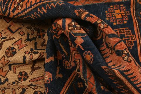 Abadeh Orange Hand Knotted 47 X 64 Area Rug 253-26575 Image 2