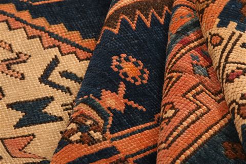 Abadeh Orange Hand Knotted 47 X 64 Area Rug 253-26575 Image 3