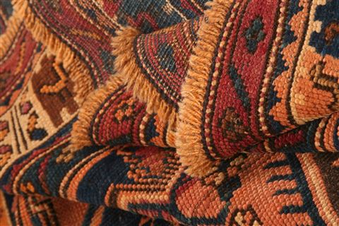Abadeh Orange Hand Knotted 47 X 64 Area Rug 253-26575 Image 4