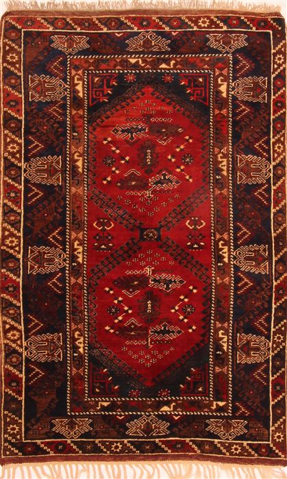 Yalameh Red Hand Knotted 41 X 66 Area Rug 100-26578 Image 0