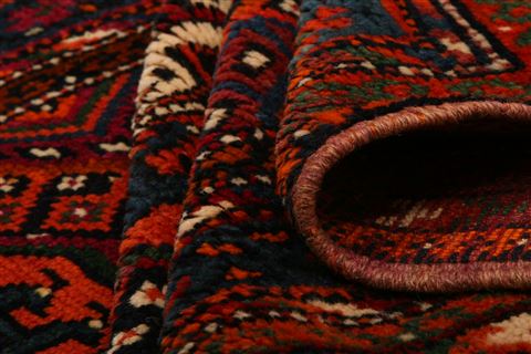 Kurdi Red Runner Hand Knotted 410 X 107 Area Rug 253-26581 Image 3