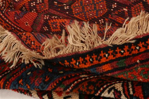 Kurdi Red Runner Hand Knotted 410 X 107 Area Rug 253-26581 Image 4