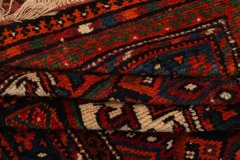 Kurdi Red Runner Hand Knotted 410 X 107 Area Rug 253-26581 Image 5
