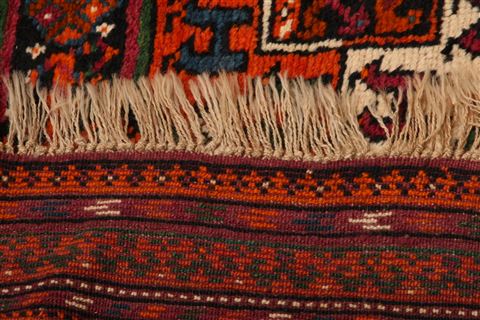 Kurdi Red Runner Hand Knotted 410 X 107 Area Rug 253-26581 Image 7