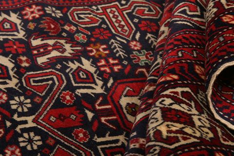 Geometric Red Hand Knotted 45 X 66 Area Rug 253-26582 Image 3