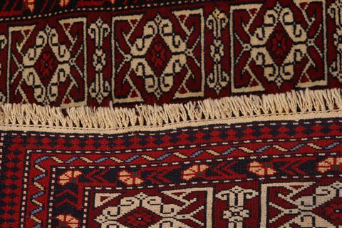 Geometric Red Hand Knotted 45 X 66 Area Rug 253-26582 Image 7