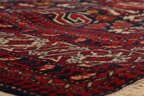 Geometric Red Hand Knotted 45 X 66 Area Rug 253-26582 Image 8