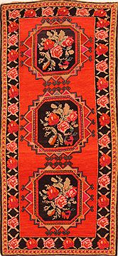 Karabakh Red Runner Hand Knotted 4'2" X 8'8"  Area Rug 100-26587