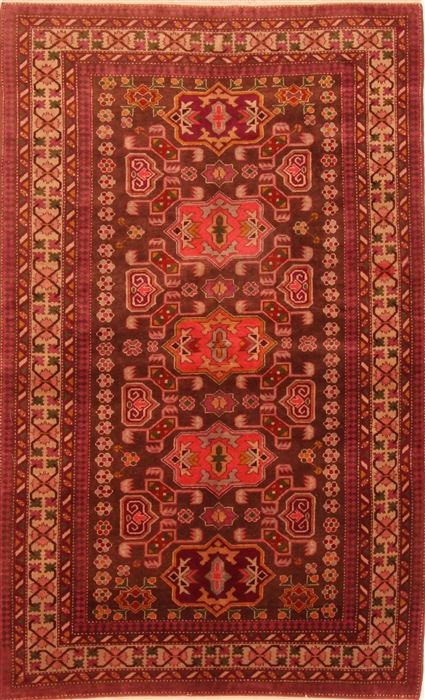 Kazak Brown Hand Knotted 42 X 67 Area Rug 253-26588 Image 0