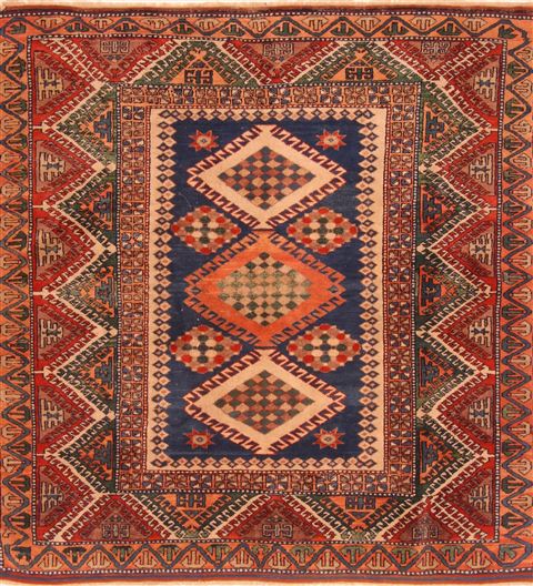 Kazak Blue Hand Knotted 66 X 69 Area Rug 100-26591 Image 0