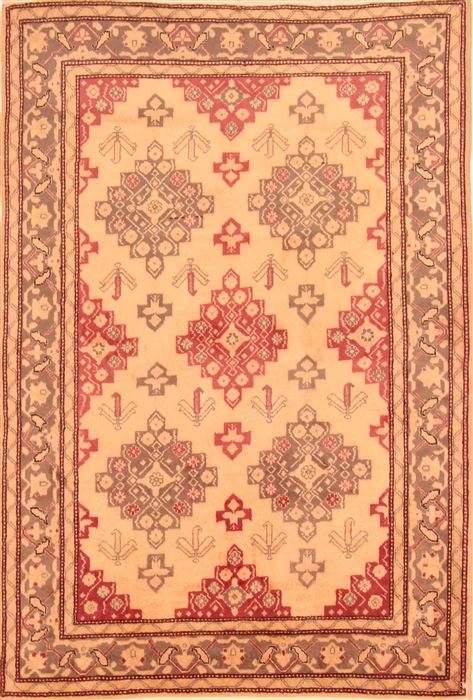 Kazak Beige Hand Knotted 46 X 610 Area Rug 100-26594 Image 0