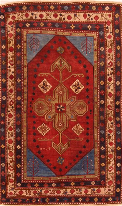 Kazak Red Hand Knotted 45 X 75 Area Rug 253-26595 Image 0