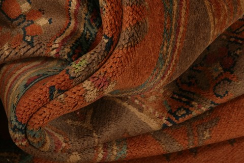 Kazak Orange Hand Knotted 310 X 72 Area Rug 253-26596 Image 24