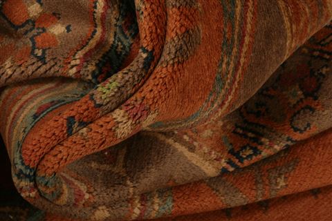 Kazak Orange Hand Knotted 310 X 72 Area Rug 253-26596 Image 2