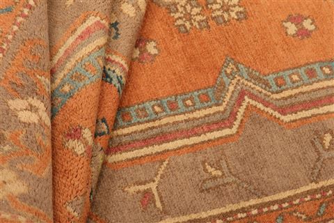 Kazak Orange Hand Knotted 310 X 72 Area Rug 253-26596 Image 4