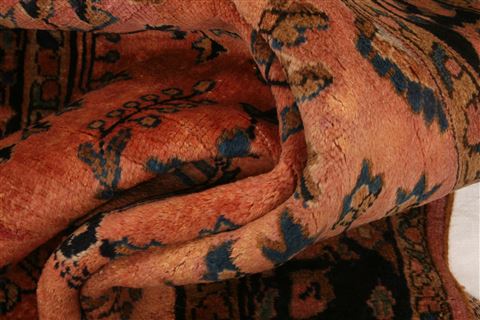 Sarouk Orange Hand Knotted 45 X 64 Area Rug 253-26598 Image 2