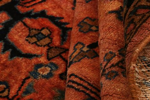 Sarouk Orange Hand Knotted 45 X 64 Area Rug 253-26598 Image 3