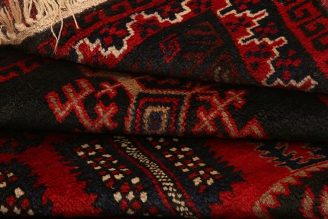 Baluch Red Hand Knotted 50 X 92 Area Rug 253-26599 Image 15