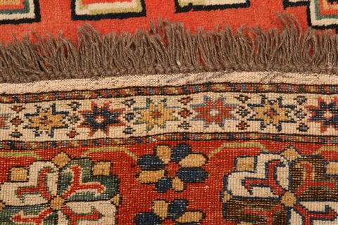 Kazak Orange Hand Knotted 46 X 65 Area Rug 253-26602 Image 2