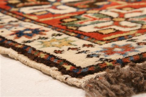 Kazak Orange Hand Knotted 46 X 65 Area Rug 253-26602 Image 3