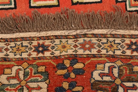 Kazak Orange Hand Knotted 46 X 65 Area Rug 253-26602 Image 5