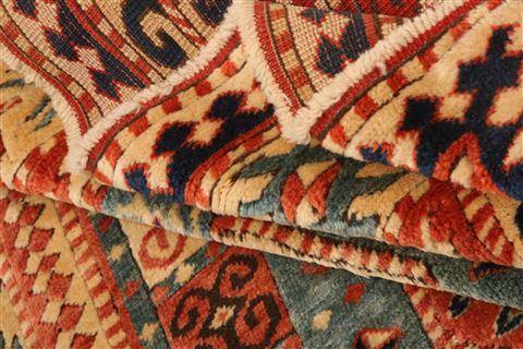 Kazak Beige Hand Knotted 56 X 710 Area Rug 253-26605 Image 5