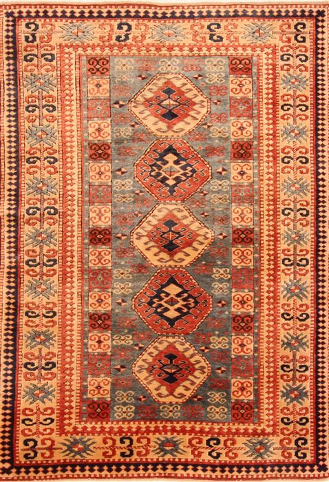 Kazak Beige Hand Knotted 56 X 710 Area Rug 253-26605 Image 0