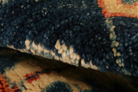 Karajeh Blue Hand Knotted 46 X 65 Area Rug 253-26606 Image 11