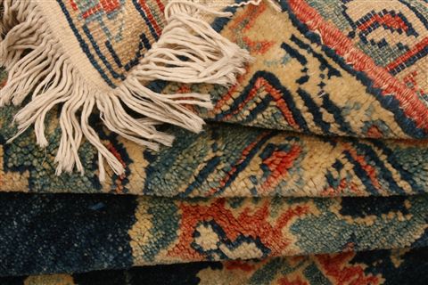 Karajeh Blue Hand Knotted 46 X 65 Area Rug 253-26606 Image 5