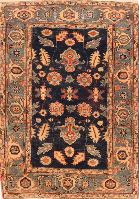 Karajeh Blue Hand Knotted 46 X 65 Area Rug 253-26606 Image 0