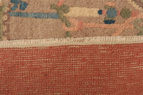Asian Inspired Beige Hand Knotted 42 X 69 Area Rug 100-26609 Image 8