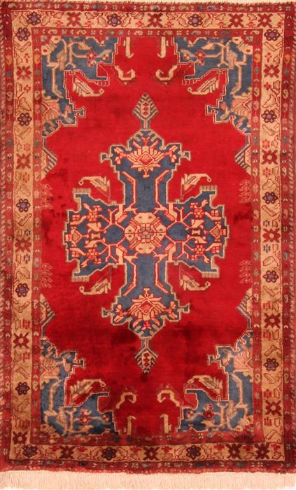 Nahavand Red Hand Knotted 35 X 57 Area Rug 253-26615 Image 0