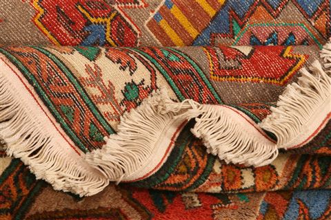 Kazak Beige Hand Knotted 41 X 73 Area Rug 253-26621 Image 3