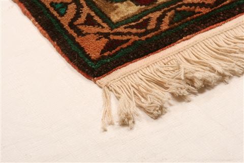 Kazak Beige Hand Knotted 41 X 73 Area Rug 253-26621 Image 8