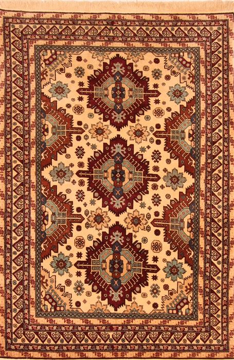 Kazak Beige Hand Knotted 411 X 73 Area Rug 100-26622 Image 0