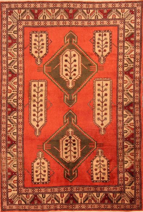 Kazak Red Hand Knotted 51 X 76 Area Rug 253-26625 Image 0