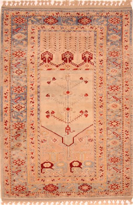 Kazak Beige Hand Knotted 51 X 510 Area Rug 253-26626 Image 0