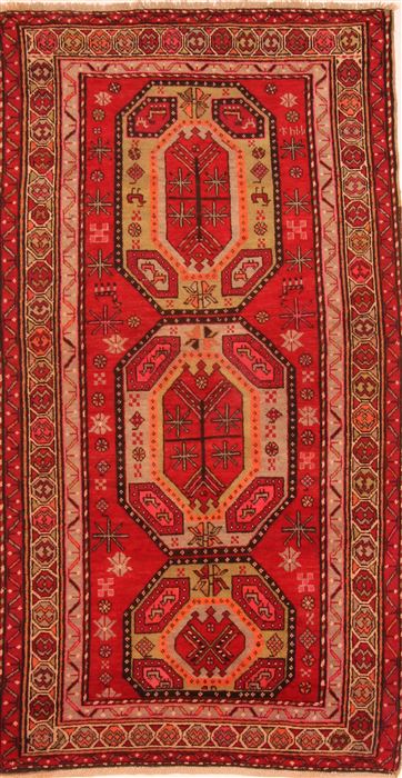Karabakh Red Hand Knotted 43 X 77 Area Rug 253-26629 Image 0