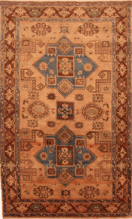 Kazak Beige Hand Knotted 47 X 77 Area Rug 100-26630 Image 0