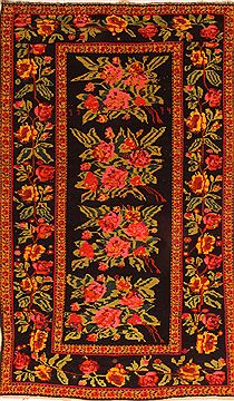 Armenian Karabakh Blue Rectangle 5x7 ft Wool Carpet 26632