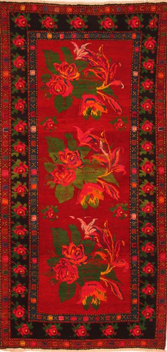 Karabakh Red Runner Hand Knotted 44 X 810 Area Rug 253-26633 Image 0
