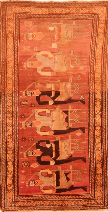 Karabakh Red Hand Knotted 48 X 810 Area Rug 253-26637 Image 0