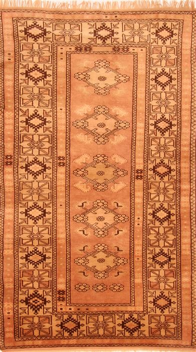 Kazak Brown Hand Knotted 42 X 611 Area Rug 253-26639 Image 0