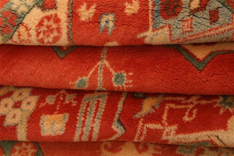 Kazak Orange Hand Knotted 51 X 610 Area Rug 253-26642 Image 3