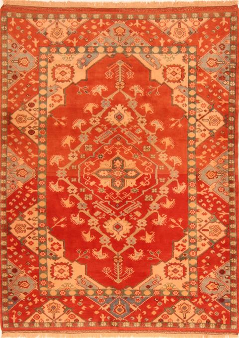 Kazak Orange Hand Knotted 51 X 610 Area Rug 253-26642 Image 0