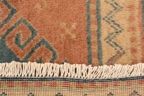 Kazak Orange Hand Knotted 44 X 62 Area Rug 253-26643 Image 5