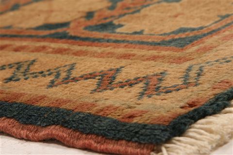Kazak Orange Hand Knotted 44 X 62 Area Rug 253-26643 Image 6