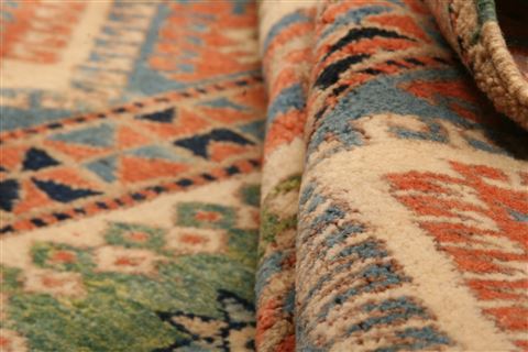 Kazak Red Square Hand Knotted 59 X 65 Area Rug 253-26647 Image 15